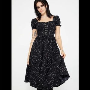 Mortem Floral Print Midi Dress by Disturbia size 16